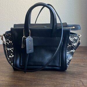 Coach NWOT 27987 Bleeker Riley Two Tone Python Mini Leather Crossbody